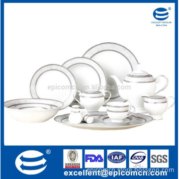 47pcs royal porcelain dinnerware from China, 47pcs classic ceramic dinner set tableware